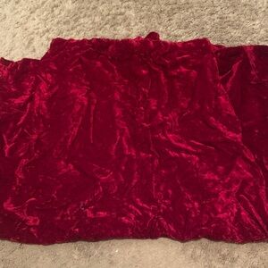 Red Velvet A-Line Skirt - Classic Evening Style